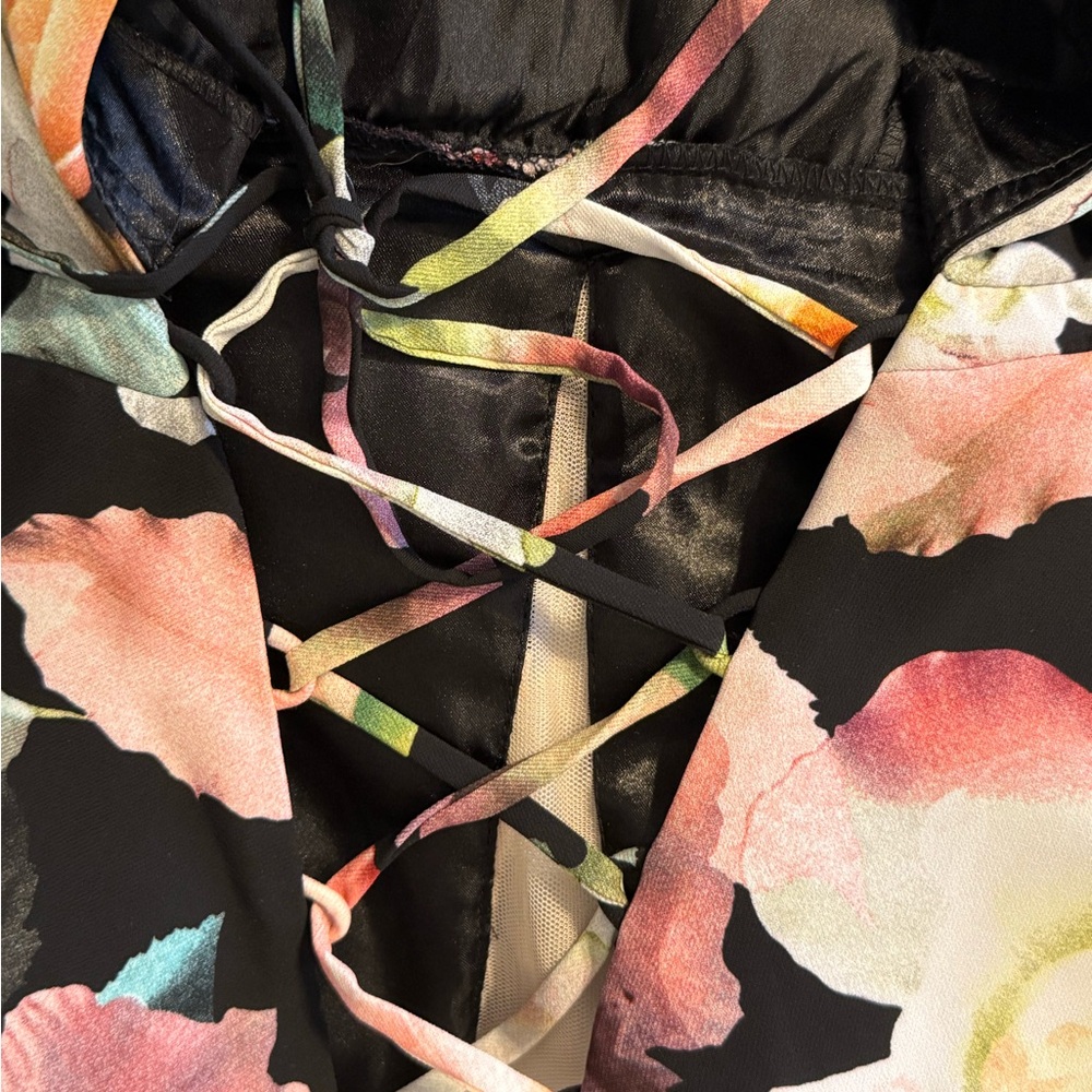 Cachet Black Sleeveless Polyester Dress - Picture 2 of 6